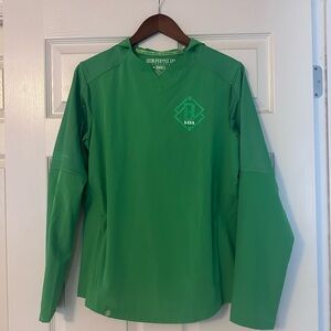 Baseball Lifestyle Green Long Sleeve lightweight Hoodie-Small